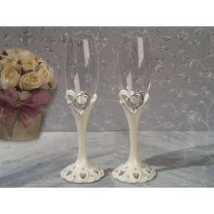  Wedding Favors Two become one collection flutes set