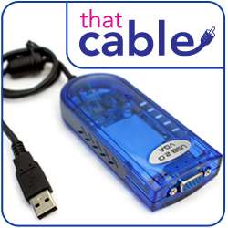 USB TO SVGA VGA CONVERTER ADAPTER   LAPTOP PC TV CABLE  