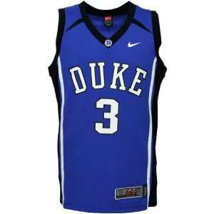 Nike Elite Duke Blue Devils #3 Royal Blue Youth Replica Basketball 
