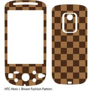  Brown Fashion Pattern Design Protective Skin for HTC Hero 