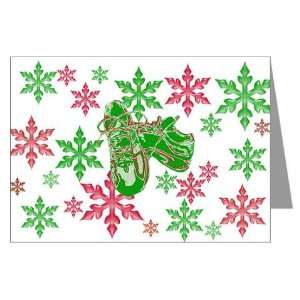Running Shoes Snowflakes Greeting Cards Pk of 1 Sports Greeting Cards 