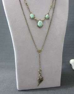 Lucky Brand Multi Layered Blue Turquoise Necklace  