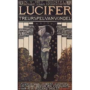  LUCIFER GERMANY THEATRE SHOW VINTAGE POSTER CANVAS REPRO 