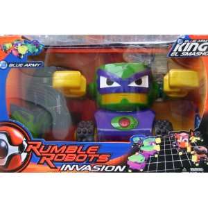  Rumble Robots Invasion R/C Blue Army King El Smasho Toys 