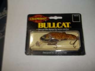 VINTAGE RARE CRANKBAIT CORP. BULLCAT STONECAT BRN/YEL STILL IN 