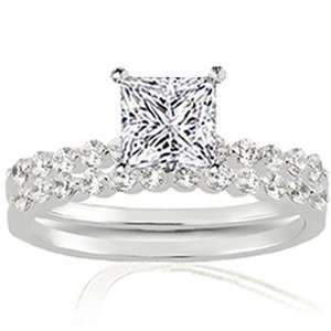 10 Ct Princess Cut Diamond Engagement Wedding Rings Channel Pave Set 
