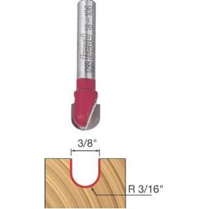  Freud 18 106 3/8 Inch Diameter Round Nose Router Bit with 