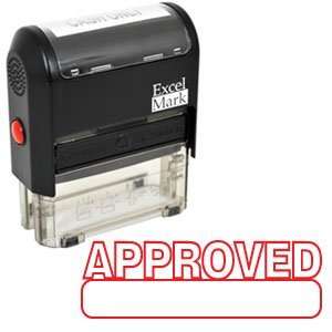  APPROVED Self Inking Rubber Stamp   Red Ink (42A1539WEB R 