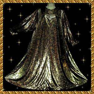 Vintage GOLD Lucie Ann Sweep Nightgown Robe Caftan~XXL  