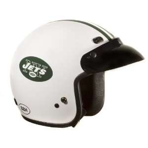 Brogies Bikewear NFL New York Jets Motorcycle Three Quarter Helmet 