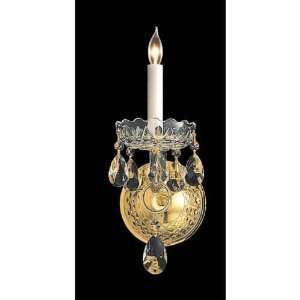  Crystorama 1101 CH CL SAQ 1 Light Crystal Wall Sconce in 