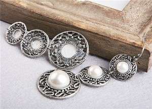 4381 New Fashion Jewelry Antique Silver Pearl like Earrings  