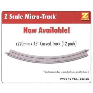  (Box of 12) MT Z Micro Track R220mm 45 Degree Curve Toys & Games