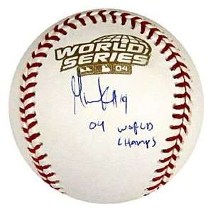   04 World Champs Autographed / Signed 2004 World Series Baseball