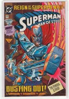 Superman Man of Steel #22 1st appearance of Steel Reign of the 