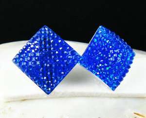 Blue Shiny Diamante Fashion jewelry Elegant Stud Earring g15  