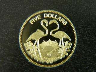 1992 3pc Bahamas Gold Flamingos with Ingot /B 650  