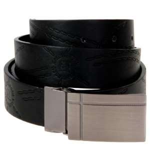  Black Leather Belts With Silver Buckle For Men 