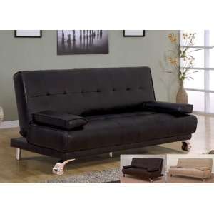   New Leatherette Adjustable Futon Sofa Bed, #BM S07 Furniture & Decor