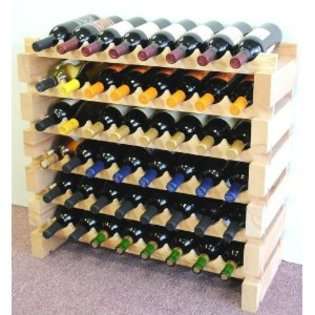 sfDisplay, Factory Direct Display Cases Wine Rack Wood  48 Bottles 