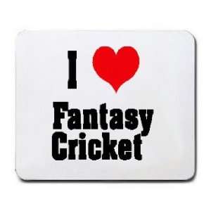  I Love/Heart Fantasy Cricket Mousepad