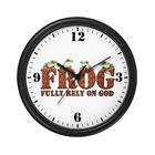 Artsmith Inc Wall Clock FROG Fully Rely On God