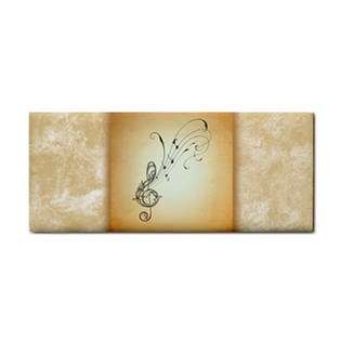 Hand Towel of Vintage Flourished Treble Clef with Music Notes (Piano 