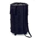   Nylon Pop Up Clothing Hamper on Wheels Black 27 inches x 19 inches