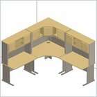 Bush Furniture Light Oak Advantage Series Corner Desk with Hutch