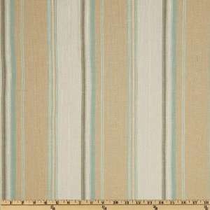  54 Wide Yarn Dyed Gauze Stripes White/Tan/Baby Blue 