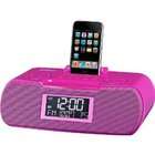 Sangean Pink AM/FM RDS Atomic Clock Radio With iPod Dock