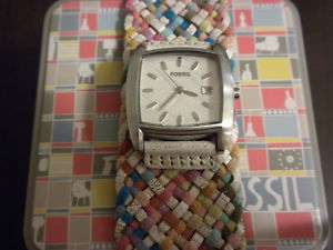 BEAUTIFUL NEW FOSSIL WOMEN WATCH WITH COLORS BAND  