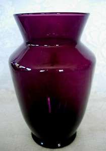 Beautiful Large Amethyst / Purple Blown Glass Vase  