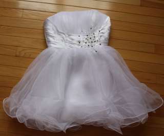 White Prom Homecoming Cocktail Party Dress Size 4 14  