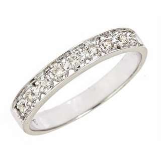   Set H SI Diamond Wedding Anniversary Band Ring 10k White Gold  