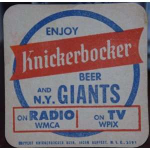  1950s New York Giants Baseball Team Knickerbocker Beer 