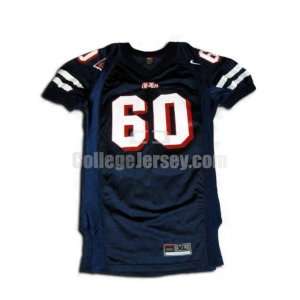   Blue No. 60 Game Used Ole Miss Nike Football Jersey