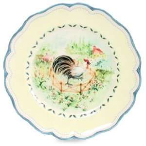 Lenox Provencal Garden Rooster Accent Plate  Kitchen 