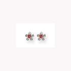   designer inverness piercing 14k gold clear rose crystal earrings