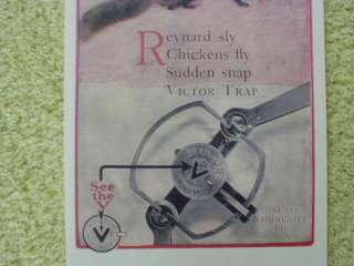 Victor Trap Reynard the Sly Fox Advertising Poster 1912  