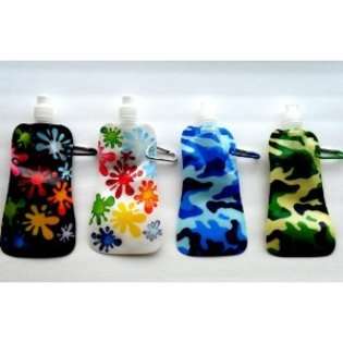 DDHQ Foldable Water Bottle Water2go Set of 4 Assorted Eco friendly 15 