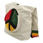 e4Hats Rasta Cotton Peace Sling Shoulder Bag Natural