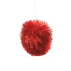 CC Home Furnishings Pack of 6 Large Red Tinsel Ball Christmas 