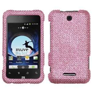   Cricket ZTE Score X500 Pink Diamante Bling Protector Cover Hard Case