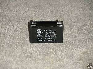 DEHUMIDIFIER CAPACITOR WHIRLPOOL 1188476 6UF 250V USED  