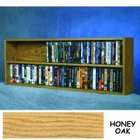 Wood Shed Solid Oak DVD VHS Wall or Floor Mount Cabinet   172 DVDs or 