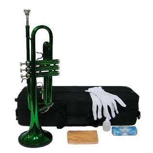   Crystalcello WD415GR B Flat Green Trumpet with Case 