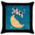 Carsons Collectibles Throw Pillow Case Black of The Cow Jumped Over 