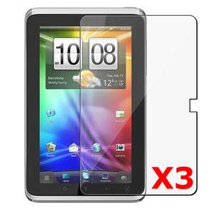 for HTC Flyer / EVO View 4G tablet 3 X Clear Screen Protector Film 