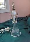 Pressed Glass Table Lamp Vintage  